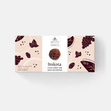 "Biskota" Black raisin cocoa cookies with almonds